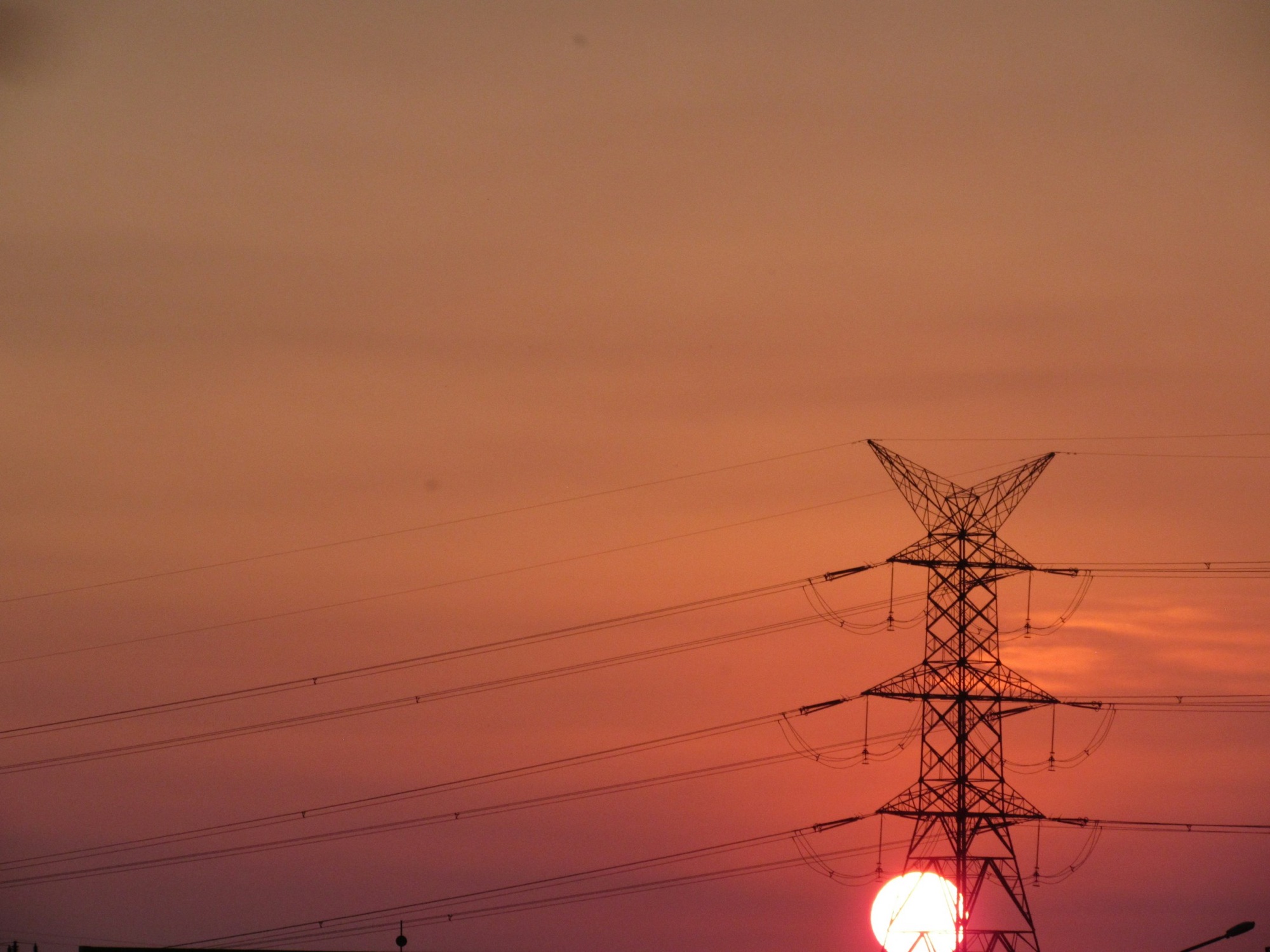 High-voltage transmission corridor through Texas hill country